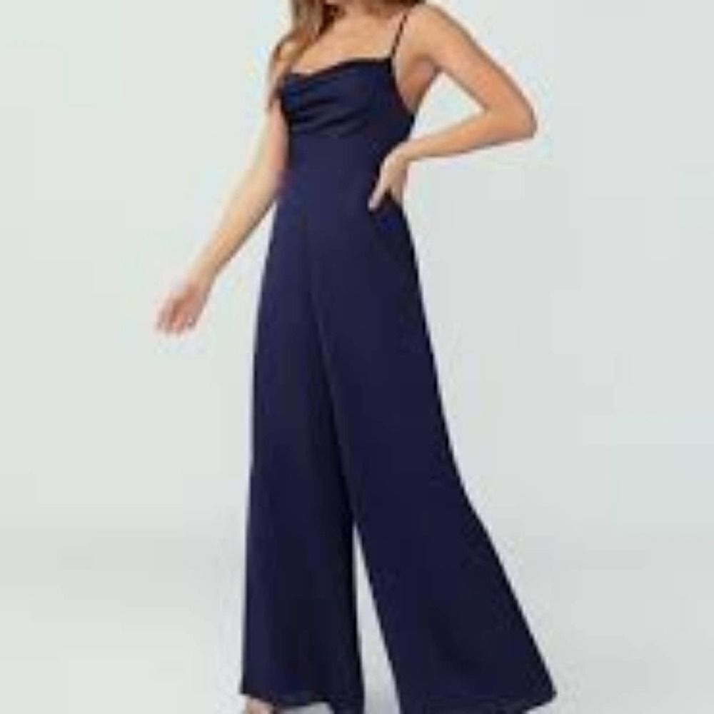 COPY - Fame and Partners Blue Thais Jumpsuit